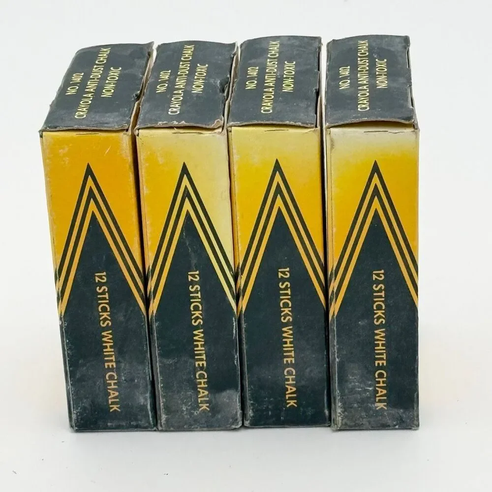Crayola Vintage Dust Free White Chalk Lot of 4 Packs Never Used